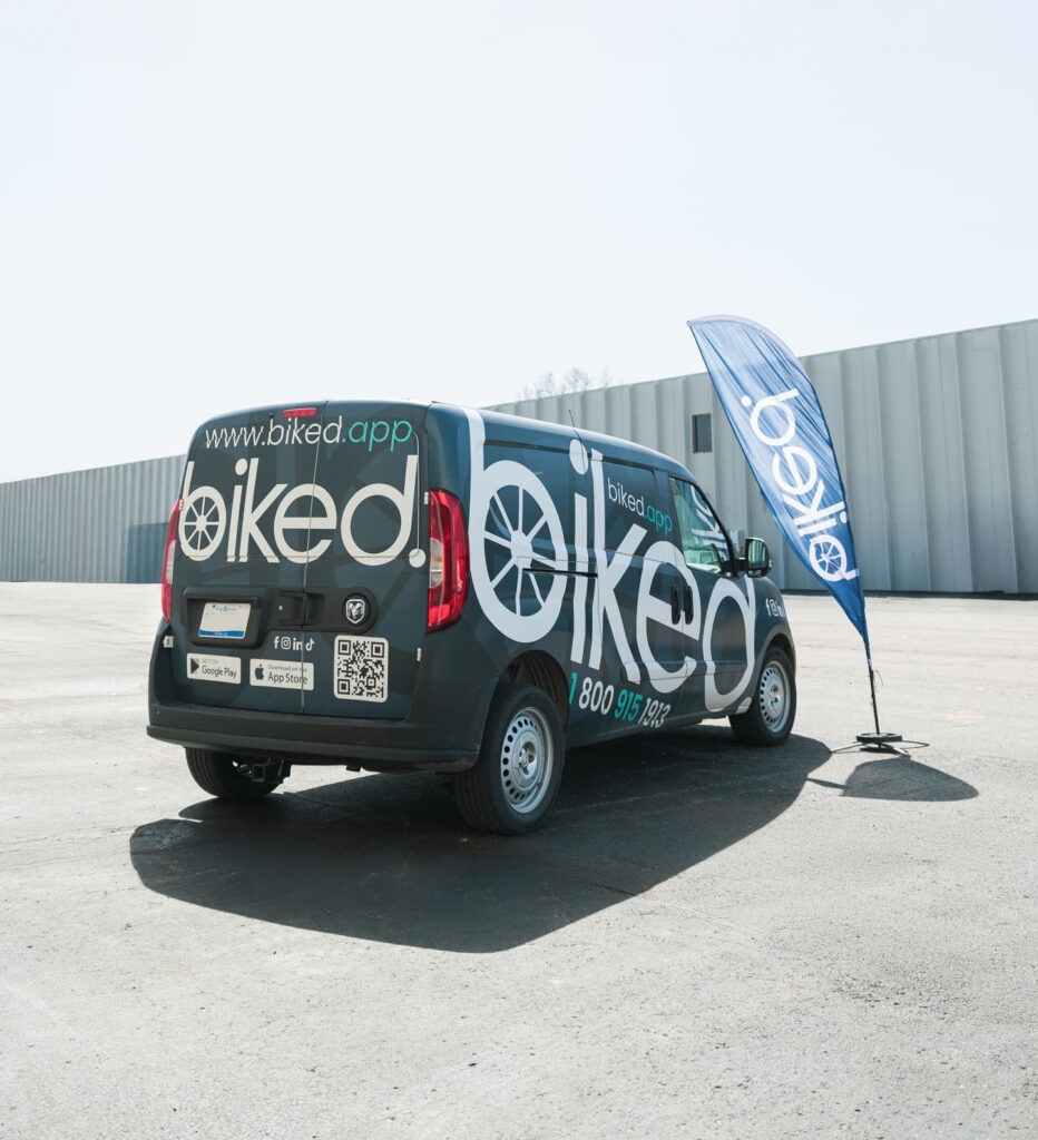 Biked’s bike service pickup vehicle for convenient pickups & dropoffs